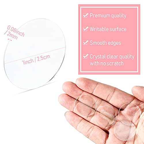 image for Outus 36 Pieces 1 Inch Acrylic Circle Blanks Acrylic Disc Blanks for C