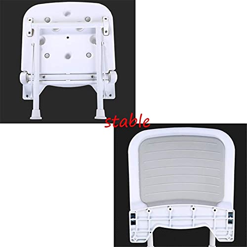 Happlignly Shower Stool Shower Stool Bath Stool Bathroom Seat Folding Wall-Mounted Mobile Auxiliary Stool Bathroom Bearing Weight 200Kg Bath Chair Apply To Elderly,Senior,Blue #TOP4