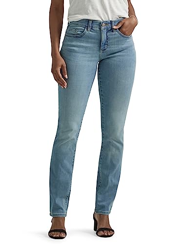 Lee Damen Ultra Lux Comfort with Flex Motion Straight Leg Jeans, North Shore, 48 Lange – Ansicht 1