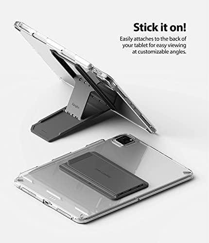 Ringke Outstanding Multi-Angle Adhesive, Spring-Action with Non-Slip Pad Stand for Tablets, E-readers and Phones - Dark Gray