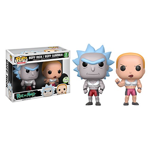 Funko POP Animation Rick and Morty 2pk Vinyl Buff Rick/Buff Summer (ECCC Spring Convention Exclusive) by Funko - Used condition - US$61.95