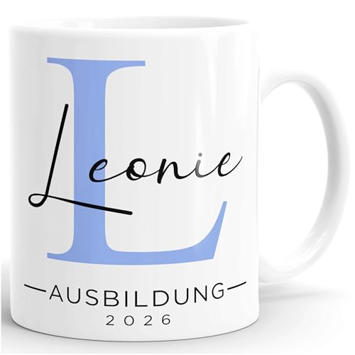 SpecialMe® Kaffee-Tasse Ausbildung 2026 Geschenk Abschluss personalisiert mit Name Monogramm