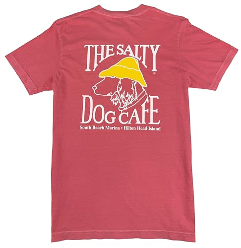 Salty Dog Pigment Dyed Short Sleeve T-Shirt (US, Alpha, Large, Regular, Regular, Watermelon)