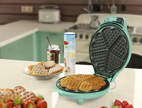 Bestron ASW217MBS Waffle Maker, Alloy Steel, Color: green