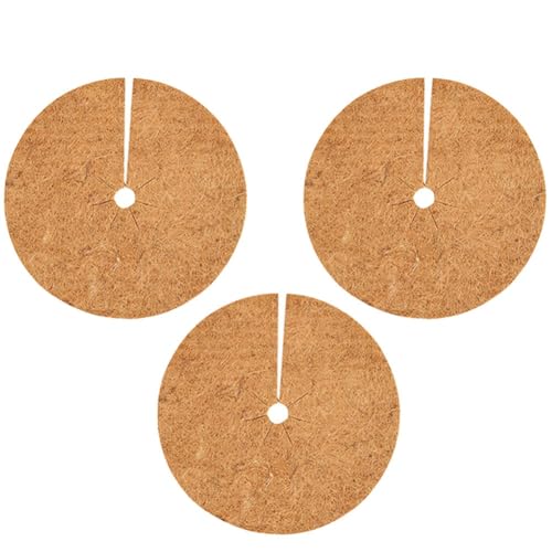 BagLEv Coconut Mulching Discs Coconut Plant Protection Coconut Fibre Mat Flower Pot,Coco Fibre Mat,Frost Protection Mat Pack, OwnGrown Plant Mat (37CM)