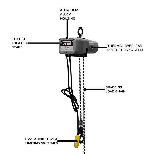 Jet Jsh-275-20, 1/8-Ton Electric Chain Hoist, 20' Lift (110120) #TOP1