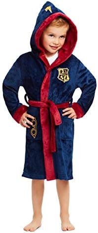 Harry Potter Robe For Kids, Flannel Fleece Sleepwear, Navy
