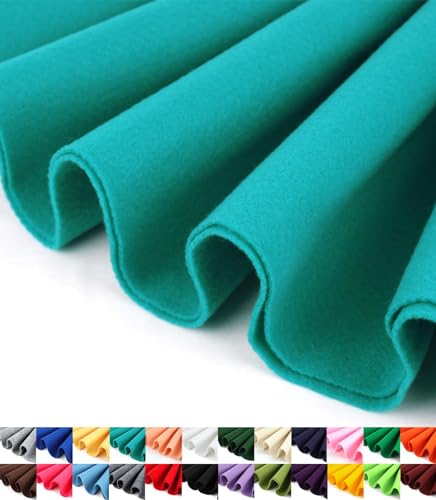 Image of Barcelonetta | Felt Fabric | 36 inchX 36 inchSquare | 1.6mm Thick | Acrylic & Soft | Felt by The Yard | Felt for DIY Crafts, Projects, Sewing (Dark Turquoise, 36 inchX 36 inch)