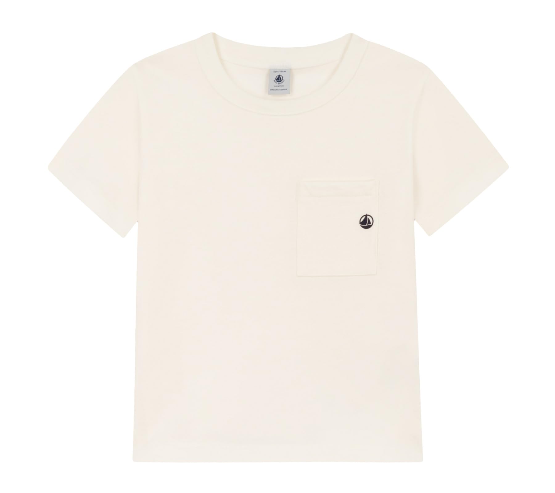 Petit Bateau Boy's T-Shirt, White Marshmallow, 5 years