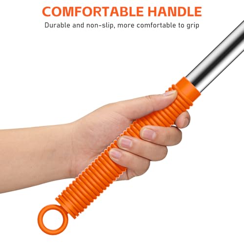Image of SetSail Cobweb Duster with Extension Pole, Retractable Dusters for Cobweb Cleaning 90-inch Long Handle Spider Web Brush for Outdoor Indoor High Ceilings Fan, Orange