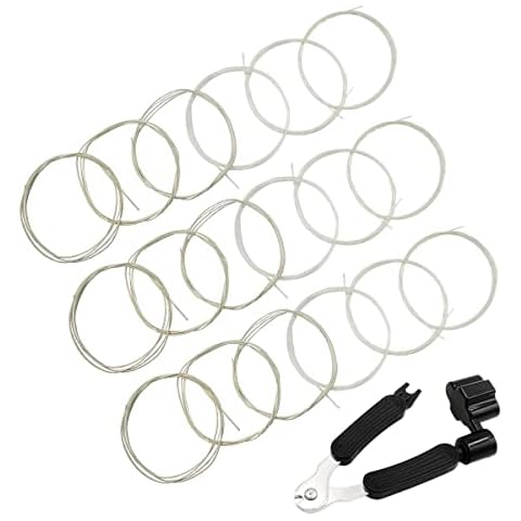 Classical Guitar Strings Clear Nylon Guitar Strings 3 Full Sets and 3 in 1 Guitar Restring Tool Cover