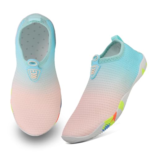 QPT Water Shoes Barefoot Aqua Socks Fast Dry Beach Swim Outdoor Sports Shoes for Toddler Kids Boys Girls