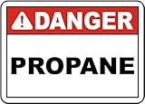 Vinyl Stickers - Bundle - Safety and Warning & Warehouse Signs Stickers - Danger Propane Sign Y8-10 Pack (13' x 9')