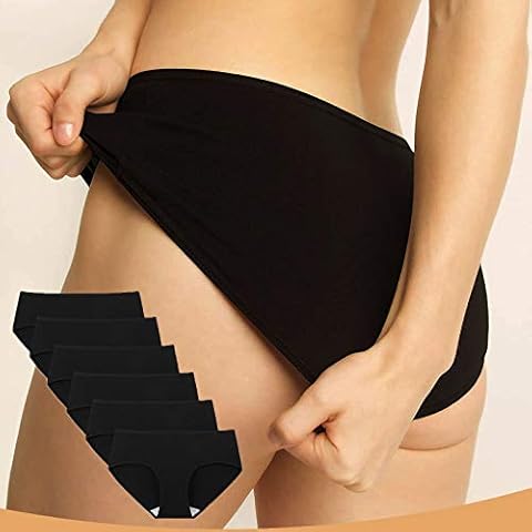 Set of 6 Women's Cotton Briefs Multipack Comfortable Underwear No Trace Breathable High Waist Panties Underwear Lingerie Underwear Set Knickers Panties (M-XXXXXL) - - XL Cover