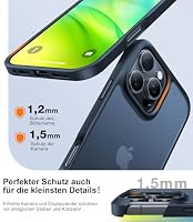 TORRAS Guardian für iPhone 16 Pro Hülle Militärschutz 16 Pro Case, Schwarz – Ansicht 4