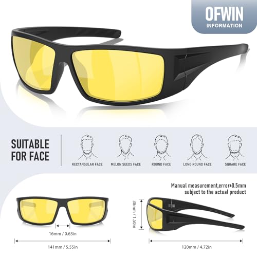 Image of Polarized Sports Sunglasses for Men Women,Driving Fishing | UV400 Protection Anti-Glare Lens, Wrap Around Sunglasses for Cycling,Hiking,Golf & Outdoor Sports Unbreakable Frame
