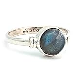 Material: 925 er Sterlingsilber, Stein: Labradorit