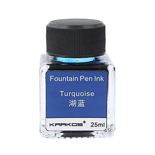 Surakey 25ML Calligraphy Ink Bottle, Carbon-free Colorful Ink Fountain Dip Pen Painting Writing Graffiti Drawing Art Supplies Feather Pen Dip Ink Bottles for School Offices Supplies, Blue
