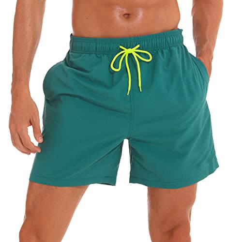 Arcweg Bañador Hombre Chico Playa Poliéster Pantalon Corto Hombre Deporte Secado Rápido Bañadores Natacion Ligero Moda Shorts Tallas Grandes Verde Oscuro-1 XXL(EU)
