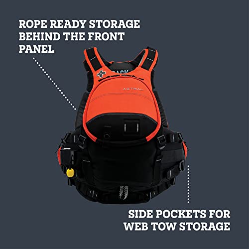 Astral, Greenjacket Life Jacket Pfd For Whitewater Rescue, Sea, And Stand Up Paddle Boarding, Fire Orange, S/M #TOP6
