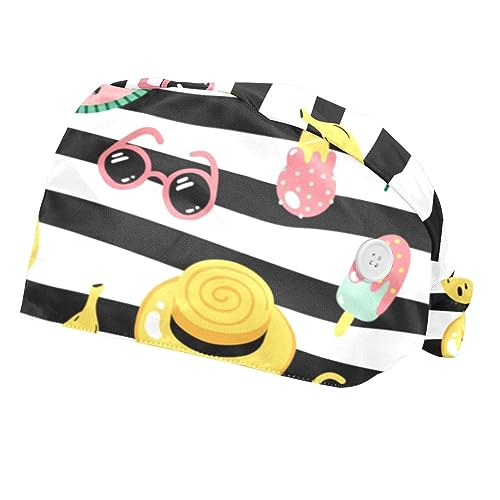 Chapeaux de travail pour hommes et femmes style fruits d'été colorés