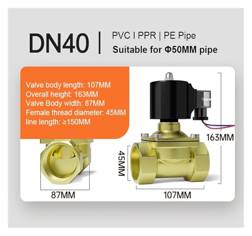 Électrovanne normalement fermé DN40 contre les fuites d'eau - 6
