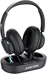 ANSTEN Wireless Headphones for TV Watching, Bluetooth Headphones for Seniors with Transmitter Charging Base, Over Ear Headphones Support Optical,AUX,RCA, 35 Hrs Audio Playtime, Plug n Play, No Delay