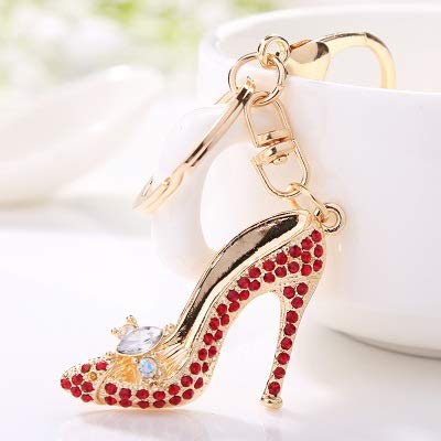 Bgtr Photo Color Keyring Keychain Fashion Keychain Lady Keychain Pendant Sexy Red Rhinestones High Heels Keychain Alloy Rhinestone Stereo Car Keychain Trinkets Gifts Keychain Keyrings Keychains Key Chains Key Rings