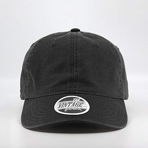 Image of Classic Washed Cotton Baseball Cap - Vintage Adjustable Dad Hat, Curved Bill for Men Women, Outdoor Everyday Wear