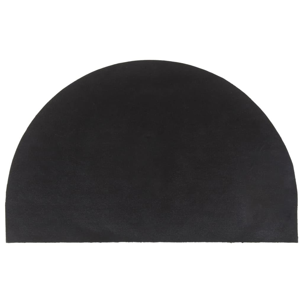 Paillasson semi-circulaire en fibre de coco - 50 x 80 cm - Naturel touffeté - Avec dessous antidérapant - Pour entrée - Durable et facile à nettoyer - Polyvalent pour l'intérieur et