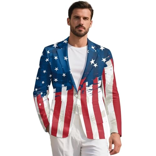 Men's Casual One Button Suit Blazer Plus Size Notched Lapel Jacket Lightweight Slim Fit Sport Breathable Coat