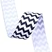 Black and White Chevron Ribbon, Stripe Printed Grosgrain Ribbon 1 Inch, 25 Yards Christmas Fabric Ribbon for Presents Gift Wrapping Party Wedding Holiday Decoration Sewing Crafts