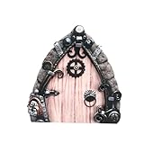 Generisch Feengartentür, Feentür für die Wand | Hölzerne Wichteltür für Feenhaus - Garten-Fee-Tür, Hof, Gartendekoration für Baum, Fariy-Haus, drinnen oder draußen