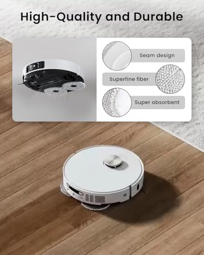 Image of 12Pack Microfiber Vacuum Mop Cloth Pad for Dreame X50 Ultra /L20 Ultra /L10s Pro /L10s Pro Gen2 /X40 Ultra /for Mova P10 /P50 Robot Vacuum,Replacement Part Washing Mopping Pad Mop Pad