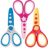 3 Pcs Toddler Plastic Safety Scissors for Kids, Small Blunt Tip Plastic 4.5
