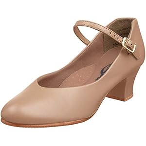 Capezio womens Jr. Footlight Character dance shoes, Caramel, 9.5 Wide US