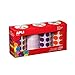 Apli kids 14081 - Lot de 4 Rouleaux de gommettes rondes, Ø 20 mm, marron/rose/mauve/orange