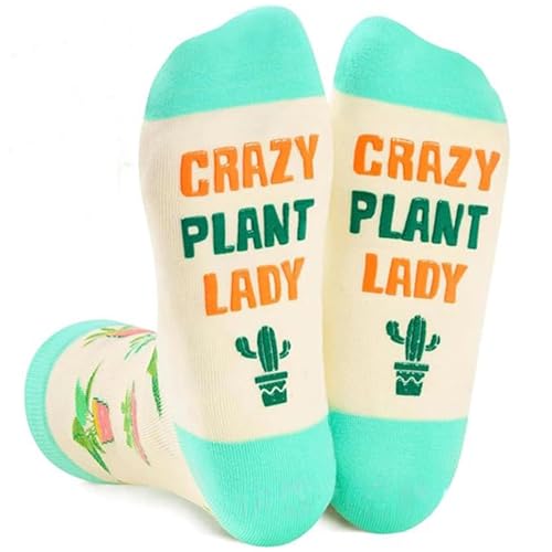 Novelty Crew Sock- Cactus Socks For Women Teens Girls CRAZY PLANT LADY Succulent Sock Nature Lover Gifts Plant Mom Christmas Birthday New Year Spring gifts