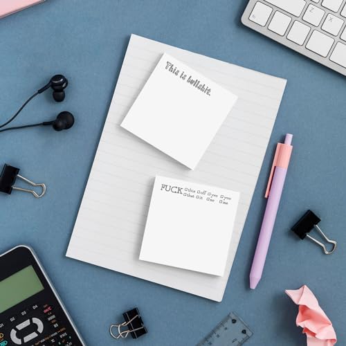 Funny Sticky Note, 4 Pieces Novelty Memo Pads Sticky Note, Funny Office Supplies, Current Mood Sticky Note Tabs, Office Desk Accessory Gifts (Style 1)