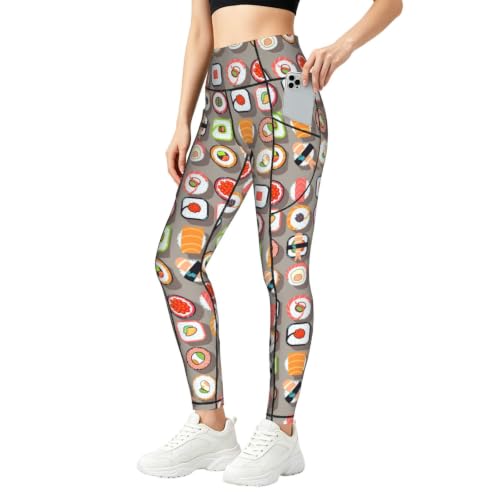 Pantalones de yoga sueltos y leggings de descanso largos con estampado de comida original