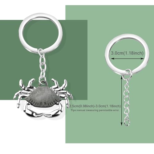 Image of MAOFAED Crab Keychain Crab Motivational Quote The Crab Symbolizes Perseverance And Self Assurance