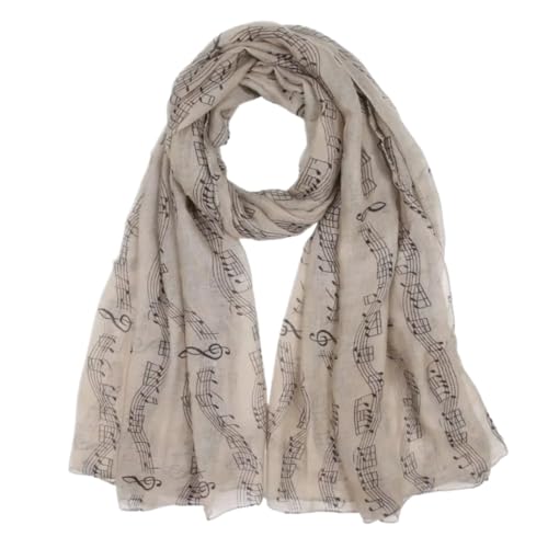 WUYXTO 2 piezas Bufanda Bufanda de primavera Bufanda estampada Bufanda de gasa de algodón suave 180 * 80cm Bufanda transpirable Para Mujer(Khaki)