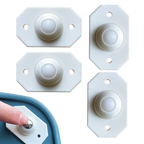 Umifica Mini Ruedas giratorias,Ruedas Pequeñas De Pasta De Acero Inoxidable | Ruedas Autoadhesivas Mini Ruedas giratorias para Estante de Almacenamiento Inferior de Caja Almacenamiento de Cubo Cover
