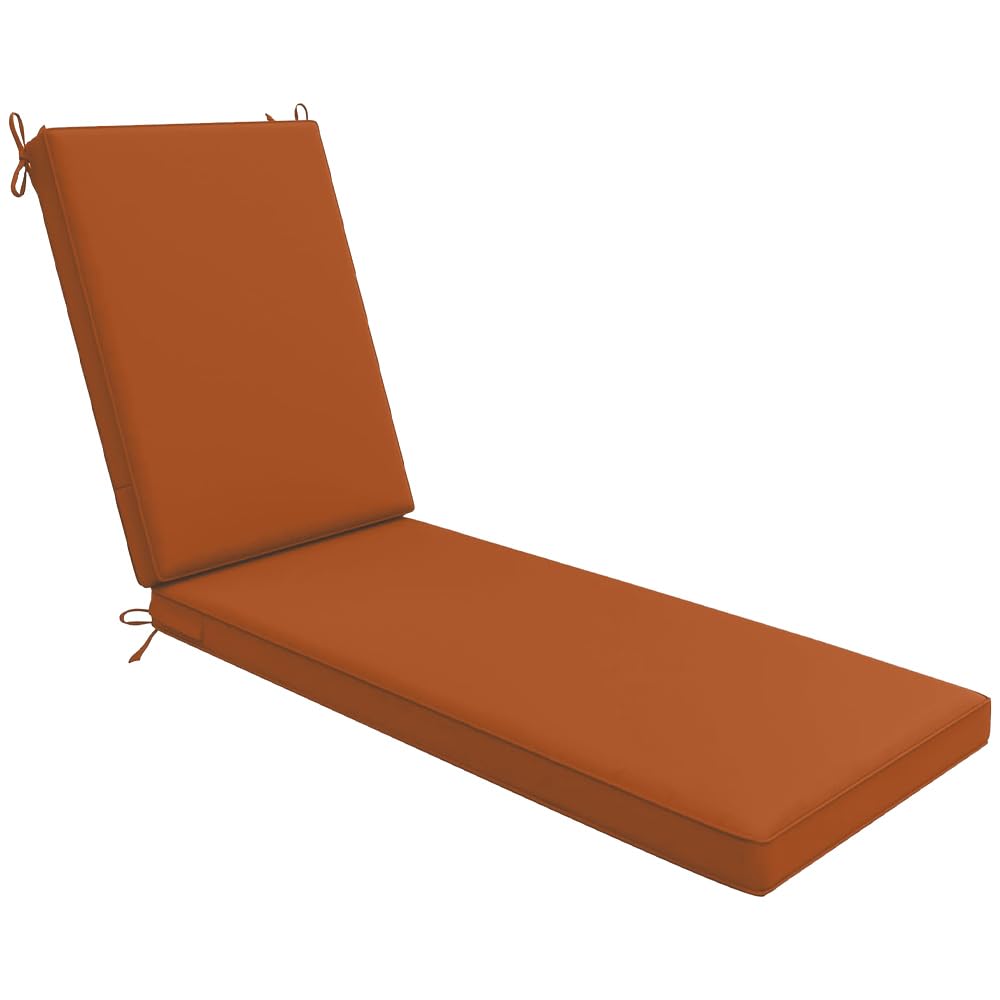 EXZFW Sun Lounger Cushion, Recliner Chair Cushio n, Sunbed Cushions for Sun Loungers, Sunbed Mattress, Sun Lounger Mattress, Garden Patio Beach Cushions for Sun Lounger,Orange 37,183x53x10cm