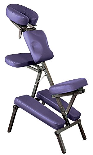 Nrg Grasshopper Portable Massage Chair - Fully Adjustable Seat, Chest Pad, Head Cradle And Arm Supports - Lightweight Chair, Compacts For Easy Transport - Carrying Case Included - Color: Purple #TOP10
