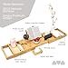 Milliard Spa Gift Set with Bath Caddy Tray, Bath Pillow and Overflow Drain Cover, Bathtub Gift Basket for Women and Men