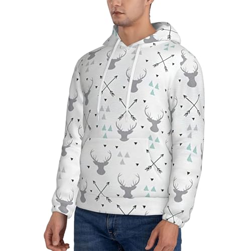 Chasse flèches triangles cerf pull homme résistant au vent | Vêtement d'hiver doublé