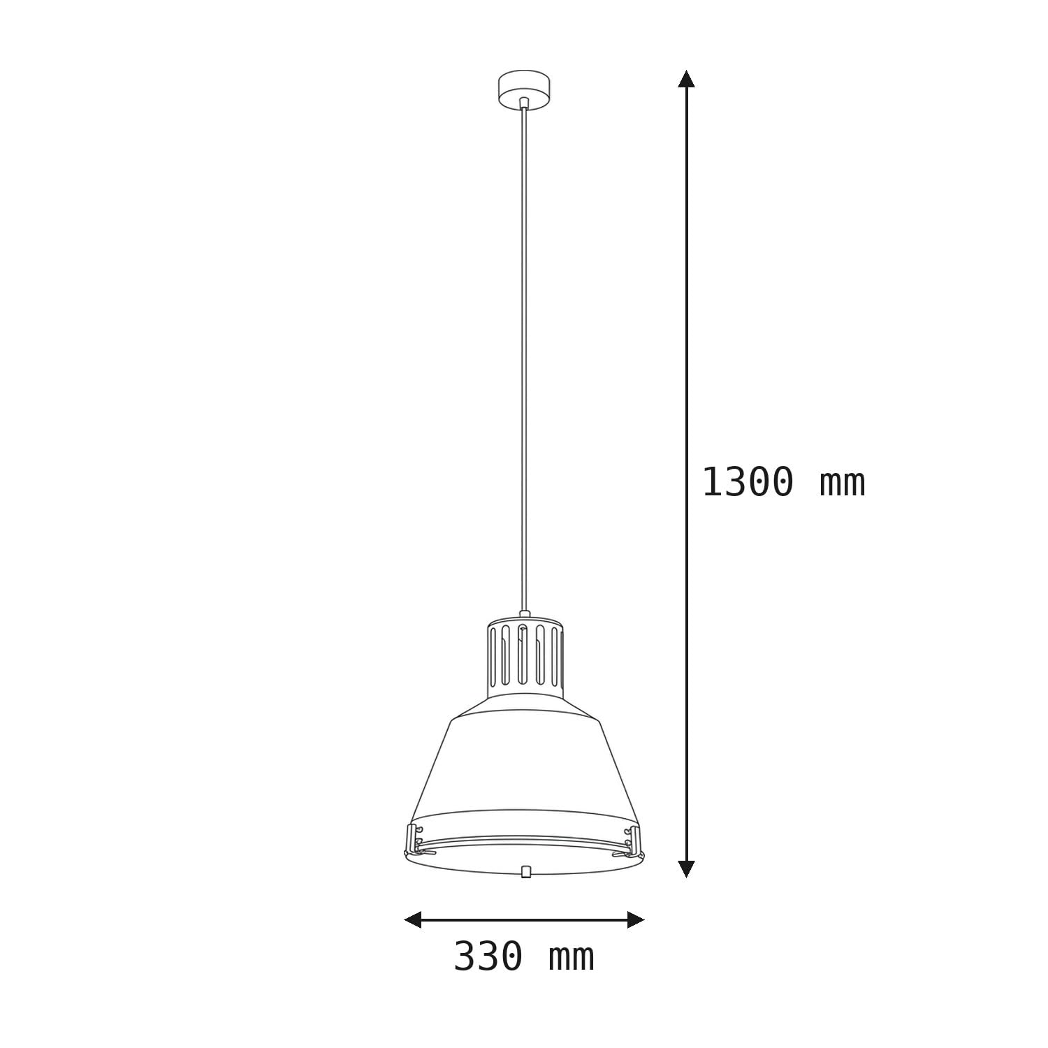 Licht-Erlebnisse Design Pendellampe Weiß E27 Milchglas INDUSTRIAL Ø33cm Made in EU Hängeleuchte Esstisch Wohnzimmer