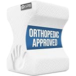 5 STARS UNITED Knee Pillow for Side Sleepers - Hip Pain Relief, Memory Foam Leg Cushion for Side Sleeping - Between Legs Pillow for Sciatica & Lower Back Pain, White