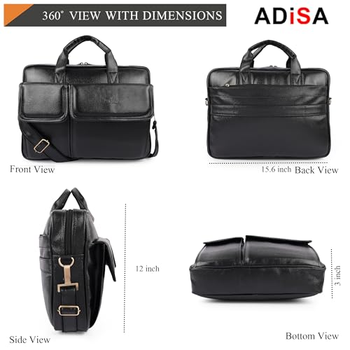 Image of ADISA Laptop Messenger Office Bag Briefcase for Work for Men (LB6055)